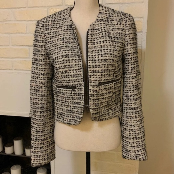 EUC 🥰 French Connection cropped Tweed Blazer US S - Picture 3 of 9